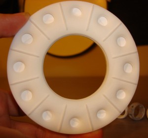 The reverse side of the iris.  Notice there is absolutely no gap/separation/distinction between the two inner/outer rings, it just looks like a frisbee....