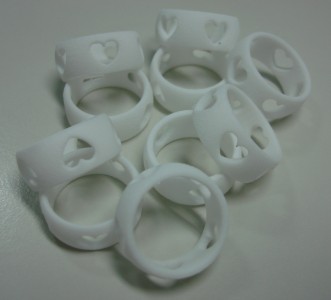 The heart shape rings came out in perfect crisp detail!