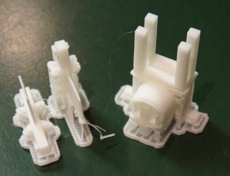 Fresh out of the 3D printer with support structures