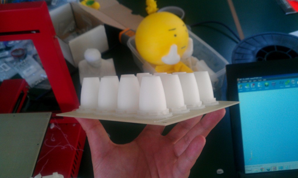 Freshly printed rollers