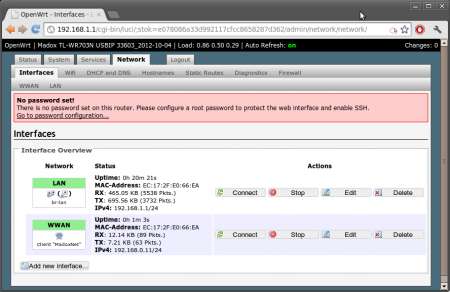 Checking the IP address of the router